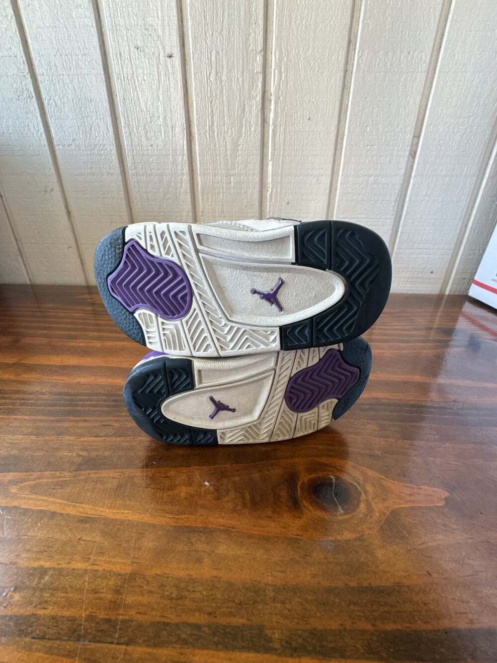 Nike Air Jordan 4 Retro Ultraviolet Neutral Grey Toddler Sneakers Sz 5c - Picture 5 of 5